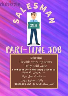 part-time job salesman hiring 0