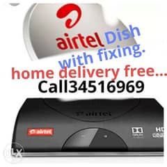 home delivery free . Airtel satellite dish with fixing 0
