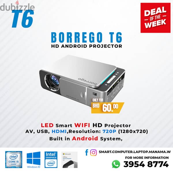 borrego t6 projector