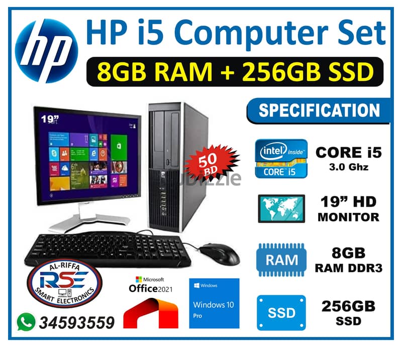 接続確認済みUSBポートHP Compaq GT630 i5 新SSD RAM8GB HDD1TB ...