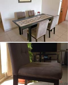 Extendable dining table and chairs 0