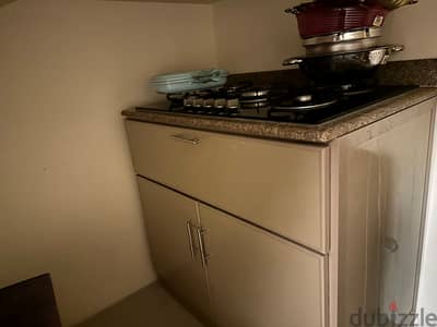 Cooking range with storage cabinet