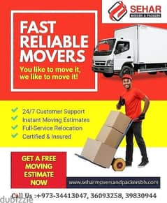 Fright service packing moving furniture household items