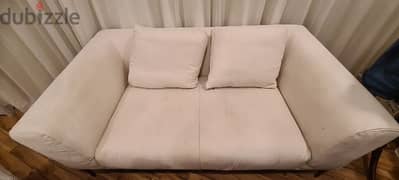 2 Ivory Color Seater Sofas (2Nos) - Mobilia Uno Brand