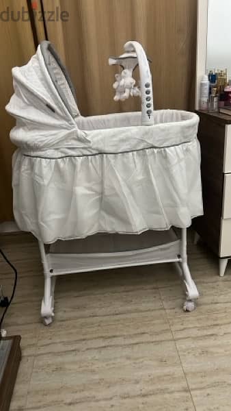 Childcare chloe rocking bassinet cheap double skirt