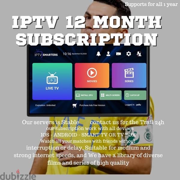 subscription liveTv 12 month 1
