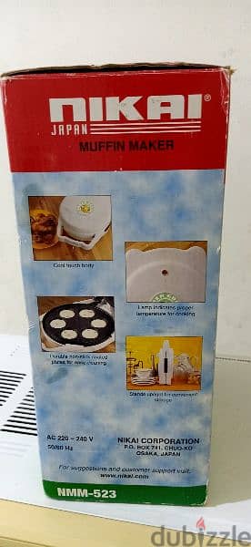 Nikai Muffin Maker, Not used, New Box pack 2