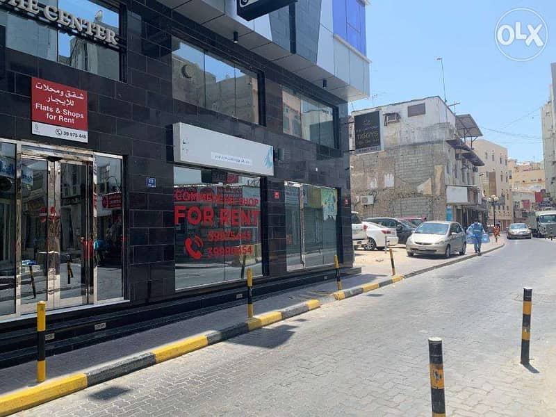 BRAND NEW commercial shop with MEZZANINE for rent in Manama 1