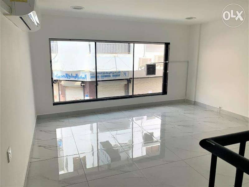 BRAND NEW commercial shop with MEZZANINE for rent in Manama 5