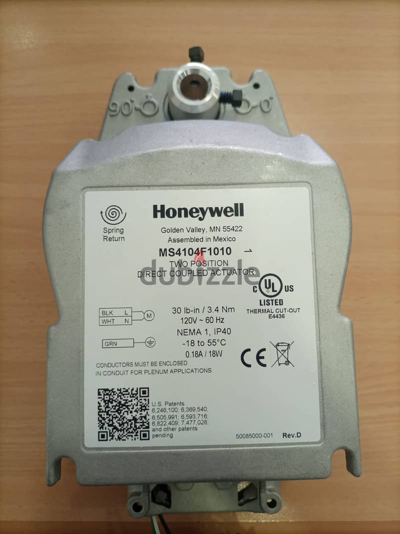 Honeywell Two Position Direct Coupled Actuator 120V 60 Hz MS4104F1010 0