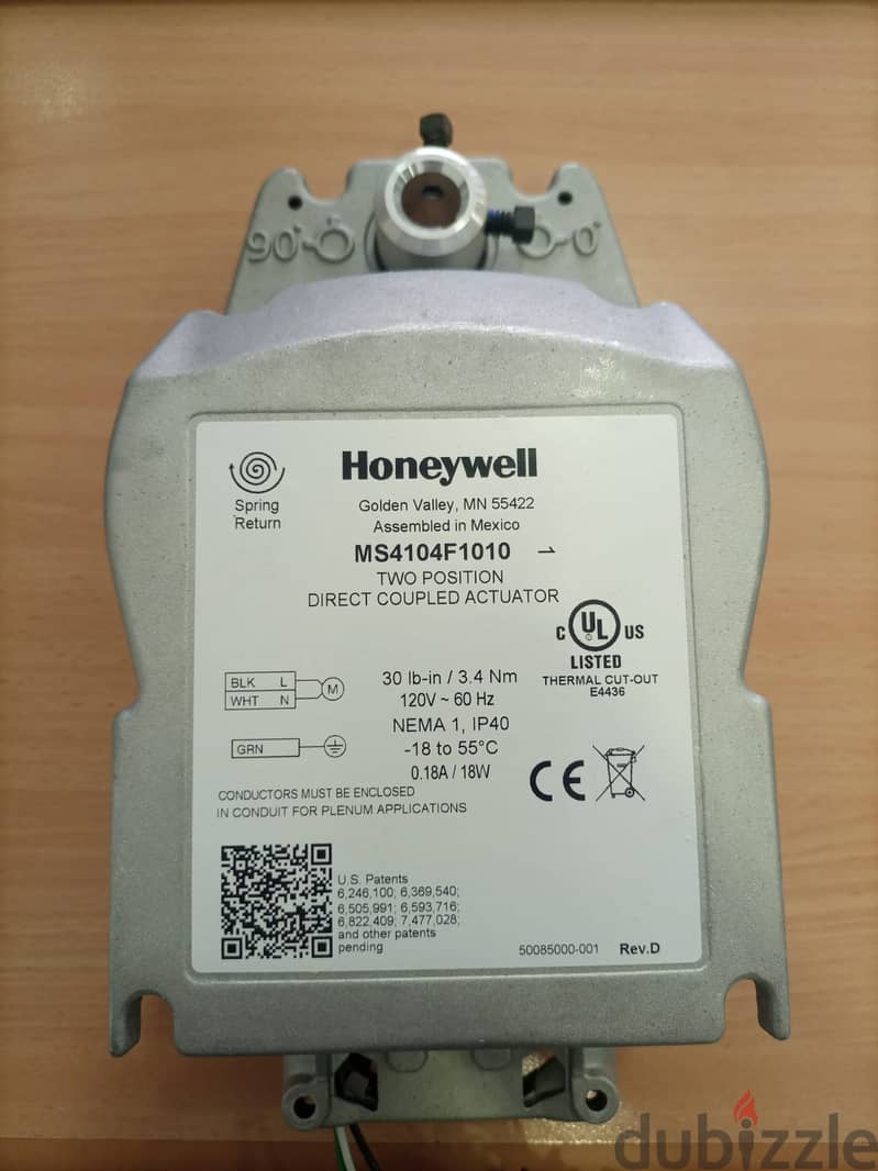 Honeywell Two Position Direct Coupled Actuator 120V 60 Hz MS4104F1010 1