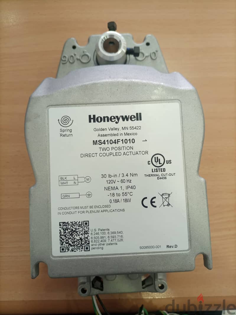 Honeywell Two Position Direct Coupled Actuator 120V 60 Hz MS4104F1010 2