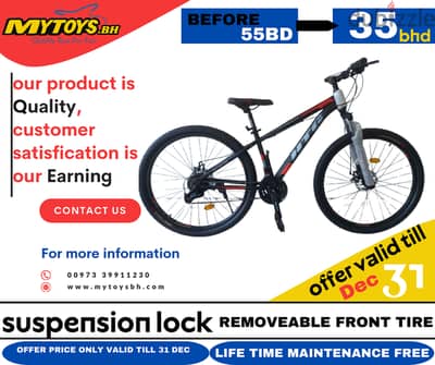 SUSPENSION LOCK , FRONT REMOBVEABLE TIRE BICYLE