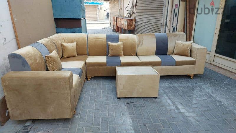 New fabricated 5 mtr L shape sofa with coffee table 85 BHD. 39591722 10