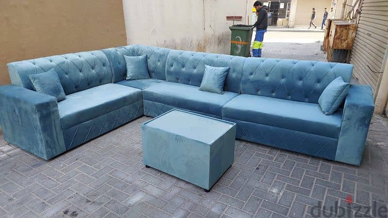 New fabricated 5 mtr L shape sofa with coffee table 75 BHD. 39591722 13