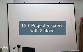 New Boxpack Projector Screen 60",100",150" Tripod With Stand Wall Moun 0