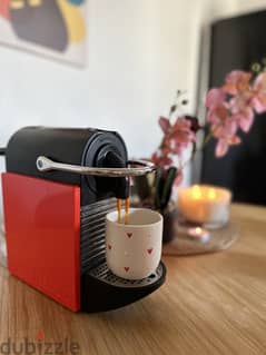 Nespresso Pixie Carmine Coffee Maker by Magimix, Red