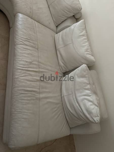 Corner Sofa -White- slightly damaged 3