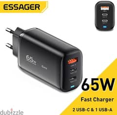 {NEW} ESSAGER 65W GaN Type-C Mini Fast Charger(Apple, Andriod, Laptop)