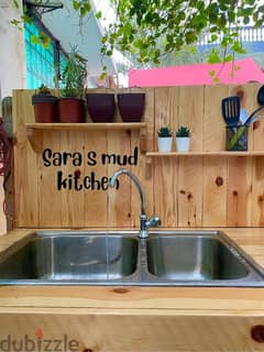 Customised outdoor Wooden Play/Mud Kitchen for kids