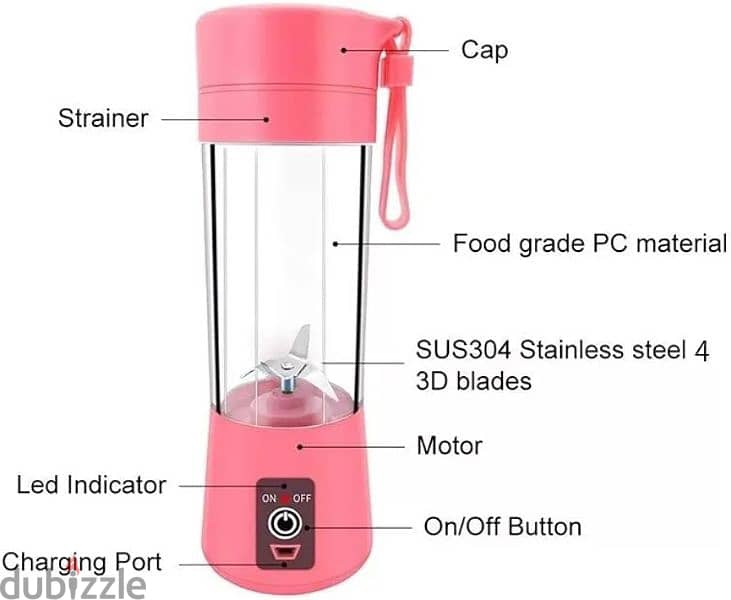 New Portable and Rechargeable Battery Juice Blender 10
