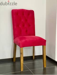 Red Velvet Chair - New Condition