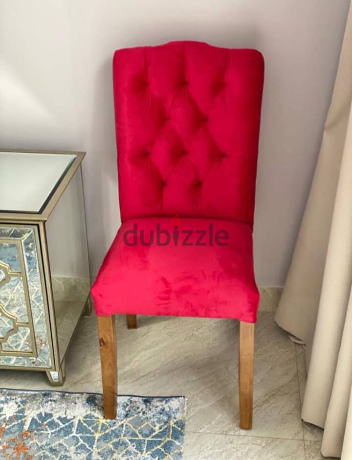 Red Velvet Chair - New Condition 2