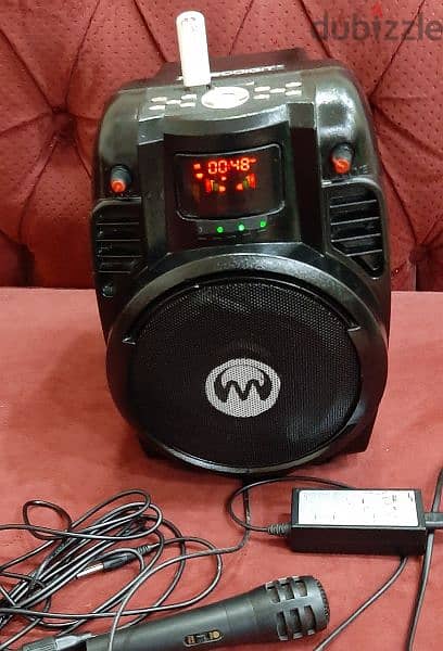 MICROOIGIT MP3 SPEAKER SYSTEM WITH 2 MICROPHONE FOR SALE 2