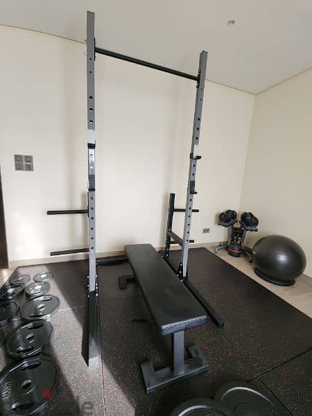 High Quality SQUAT RACK with Pull Up Bar and Two Weight Trees 1