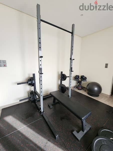 High Quality SQUAT RACK with Pull Up Bar and Two Weight Trees 8