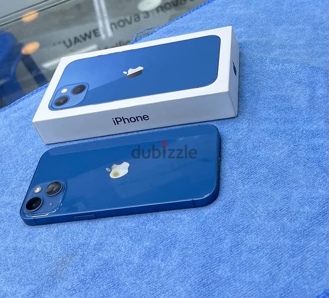 iPhone 13 blue colour 128 gb same brand-new condition 6 month remainin 0