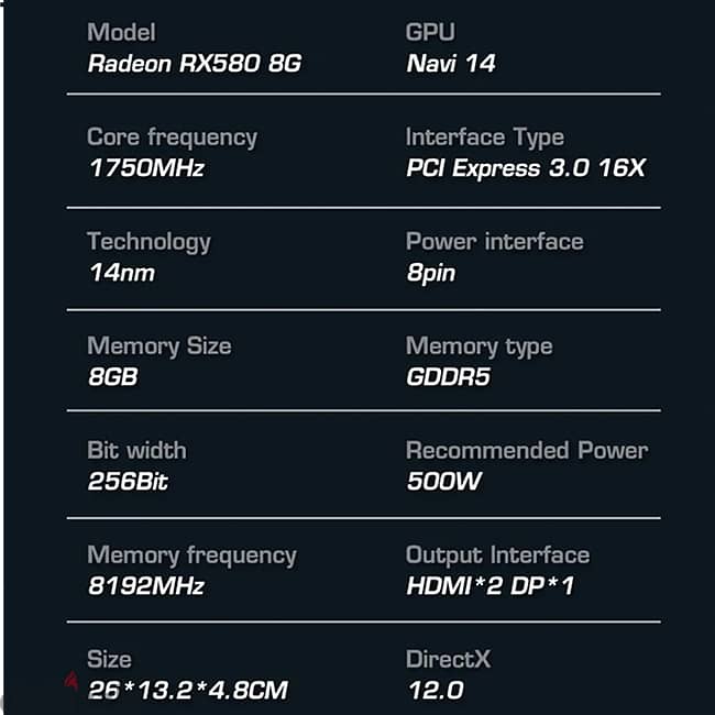 Affordable Refurbished – AMD Radeon RX 580 8GB GDDR5 2048SP 256bit GPU 2