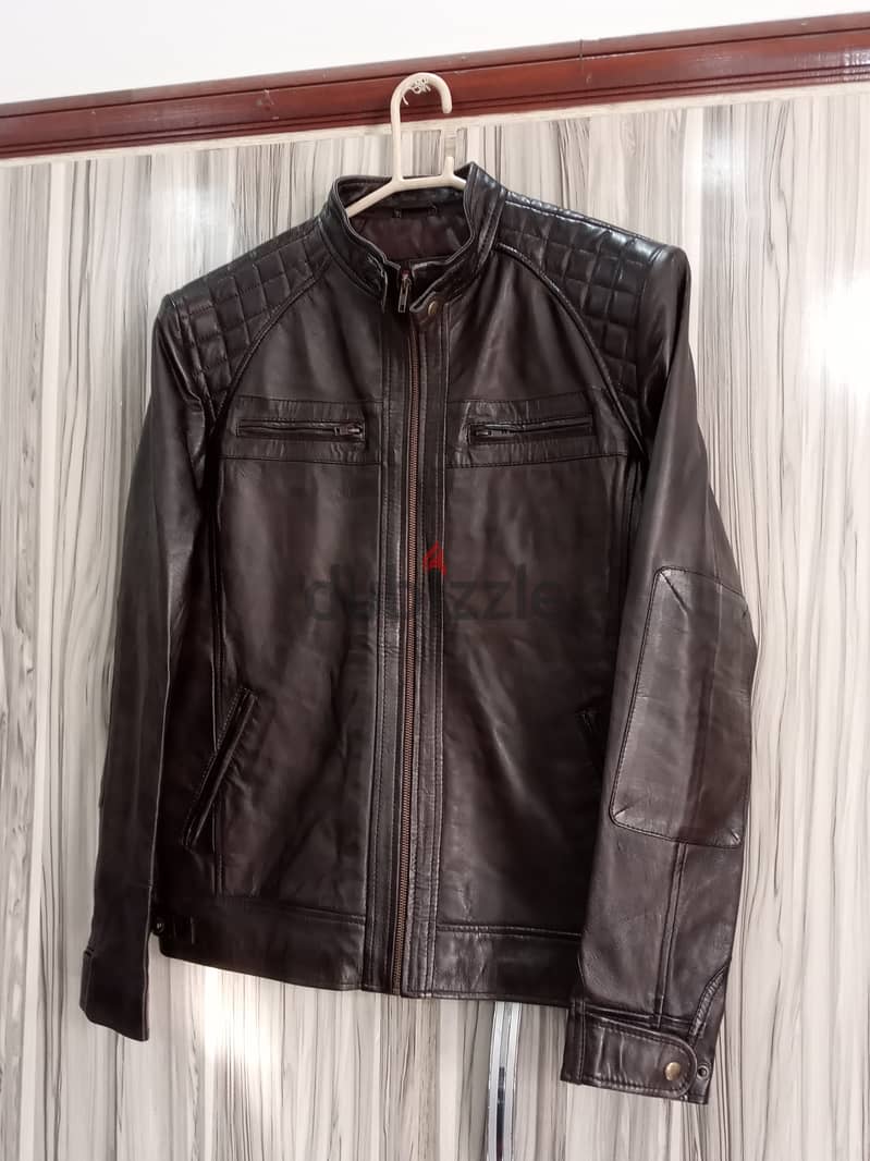 Men Genuine leather jacket 5