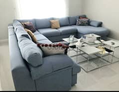 Fabric Sofa in Excellent condition slightly used real price 350bhd