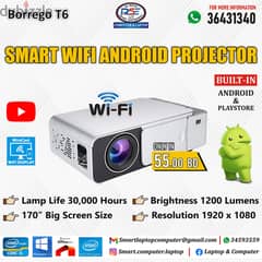 New Smart Android Multimedia WIFI Projector 30" To 170" Big Screen 0
