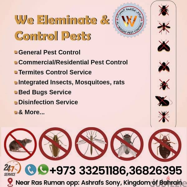 al waqaf pest control services special offer  contact number 36826395 0