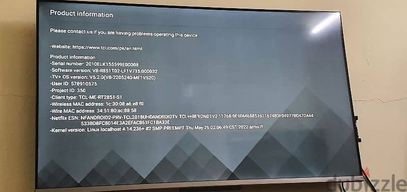 TCL android 50 inch TV perfect condition 1