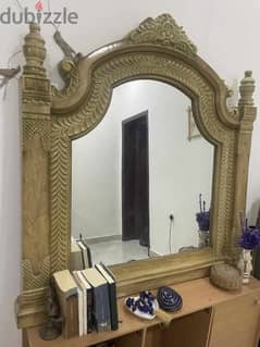 Antique wooden mirror