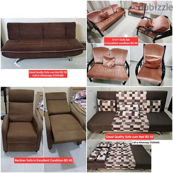 Sofa bed sifa set and other items for sale 0