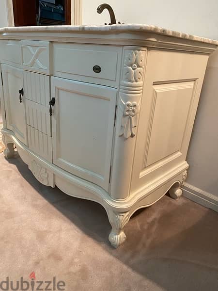 sink cabinet with marble top. great condition. 3