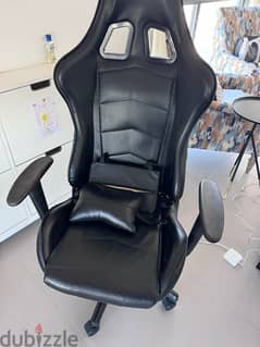gamin chair, black leather 0