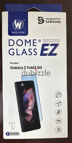 New - Samsung Galaxy Z Fold 3 Temperred Glass - White stone