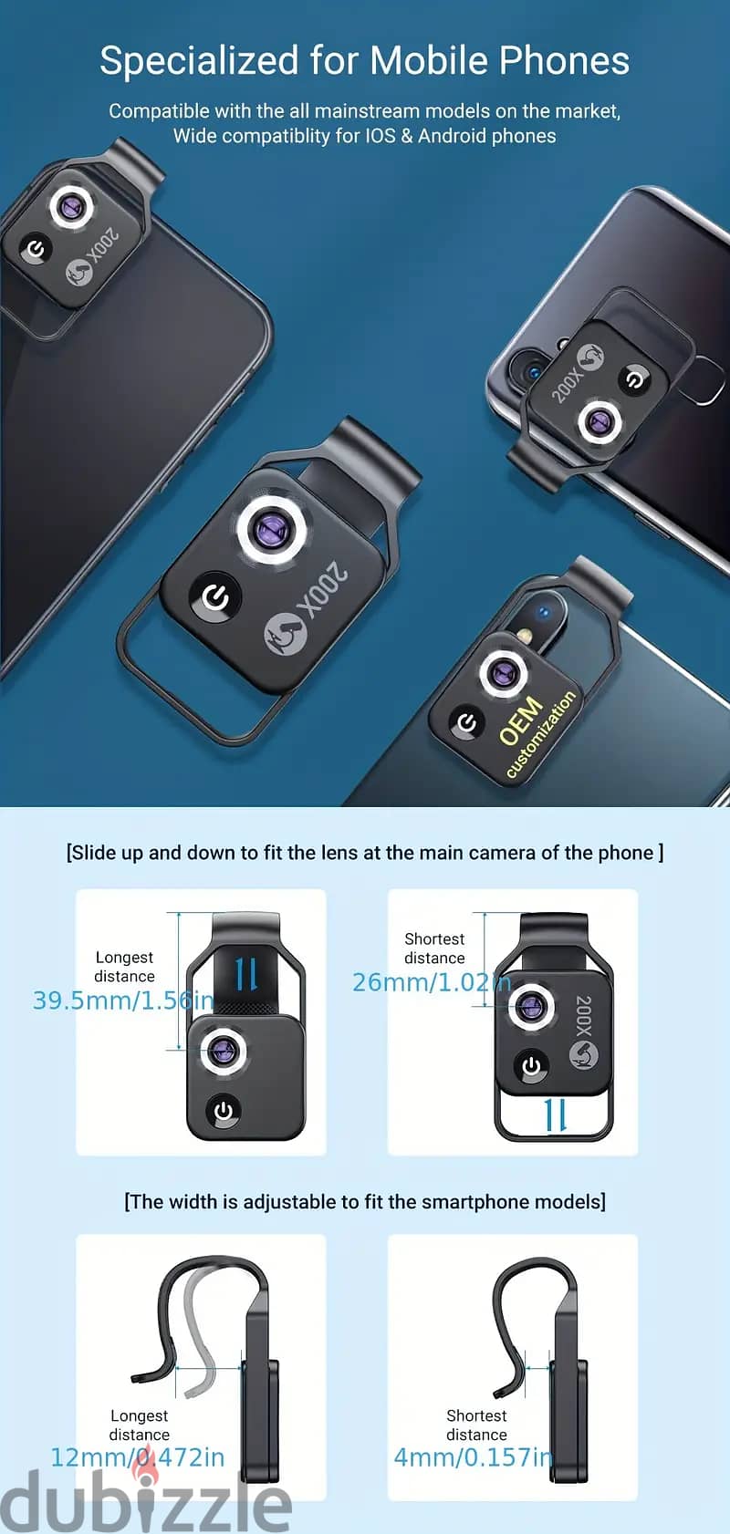 APEXEL 200X Mobile Camera Microscope Lens 6