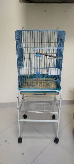 للبيع قفص مع ستاند  parrot cage with stand good condition 0