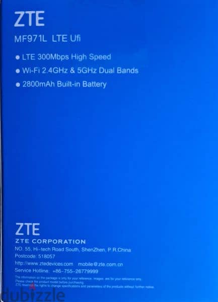 Brand New ZTE 4G+300mbps mifi for ZAIN sim 1