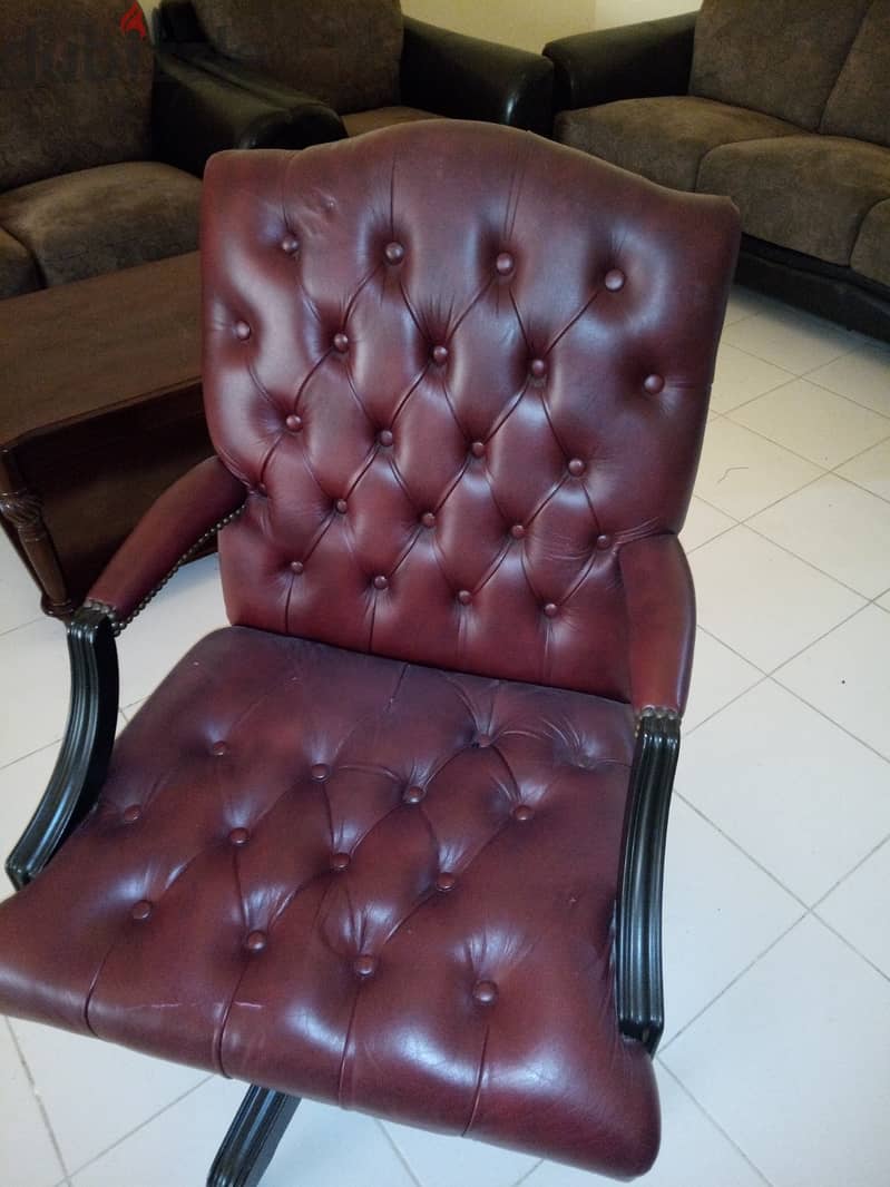 Italian Leather Office Chairs For Sale 1