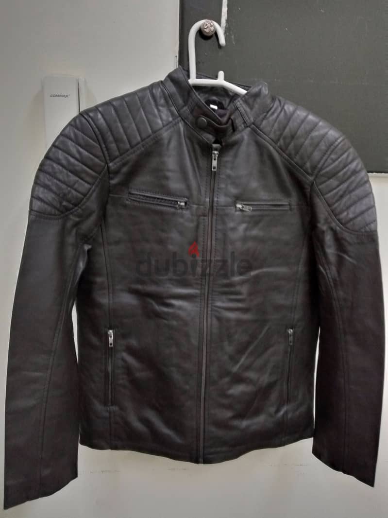 Men genuine Pakistani leather jacket for 2