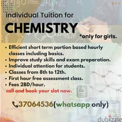 individual home tuition-chemistry