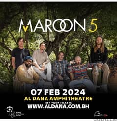 2 Maroon 5 tickets