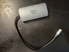 PiBox USB-C Hub (6-in-1) - 3x USB-A 3.0, HDMI, RJ45, USB-C PD 0